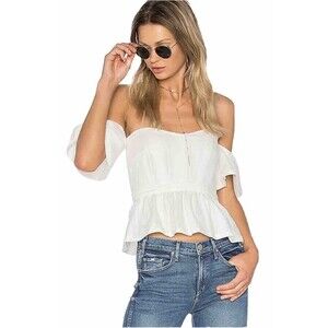 Revolve Mcguire Petit Trois Bustier Top white Womens Size Small